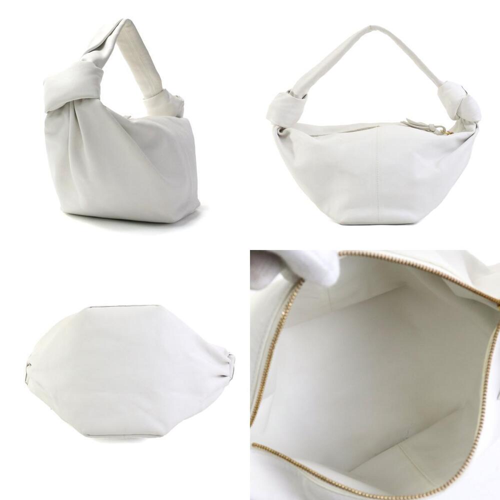 Bottega Veneta Handbag White Leather Off Double Knot
